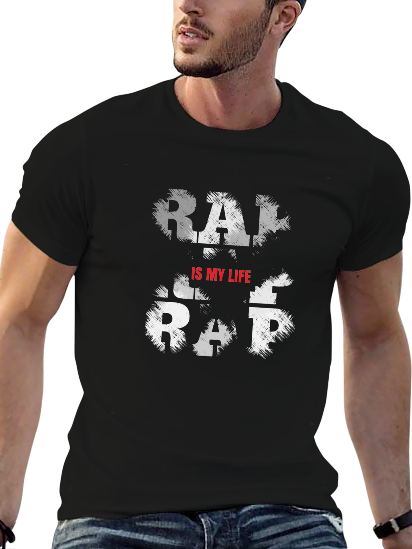 Rap is my Life Mens Black T-Shirt