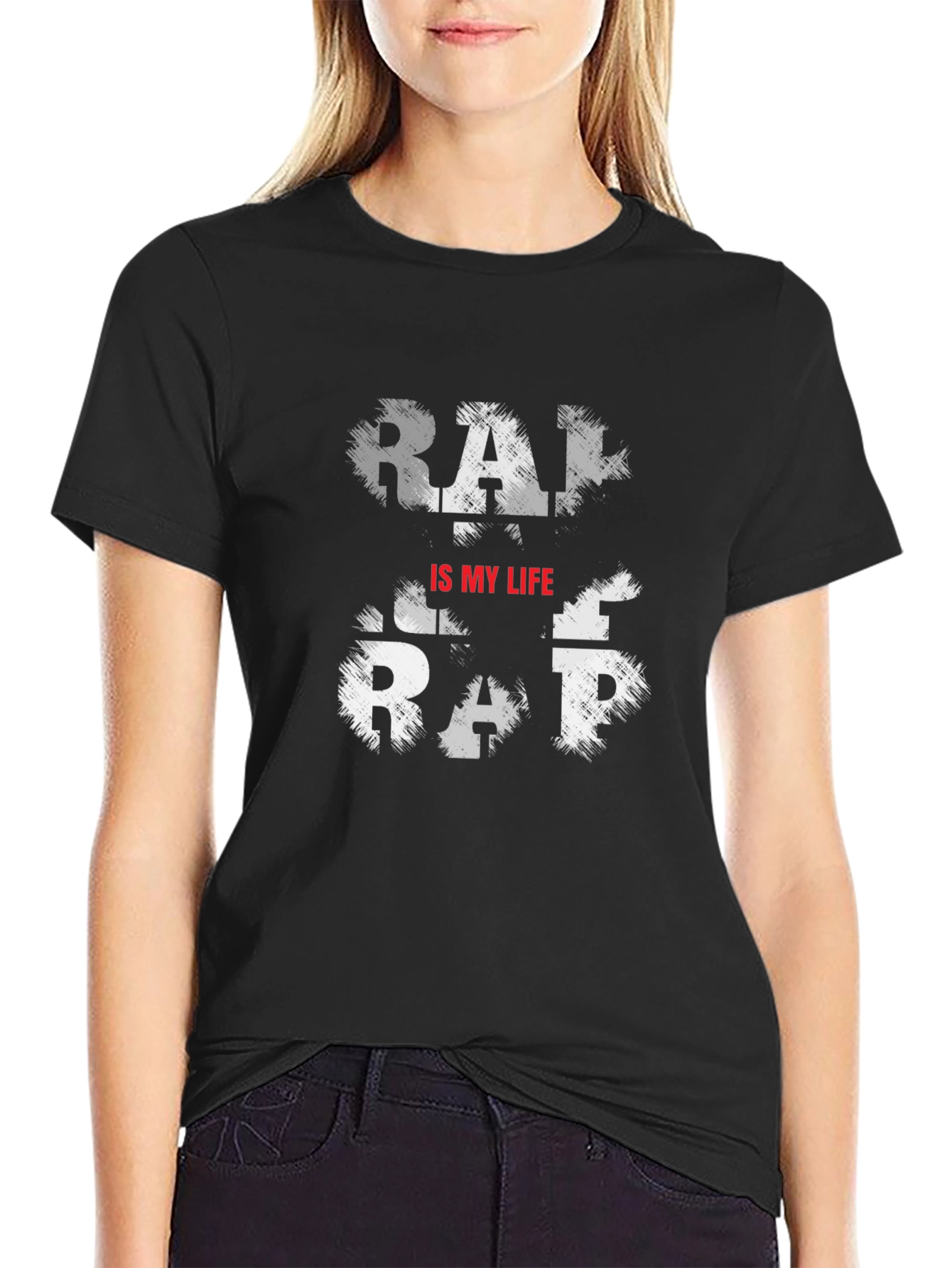 Rap is my Life Mens Black T-Shirt
