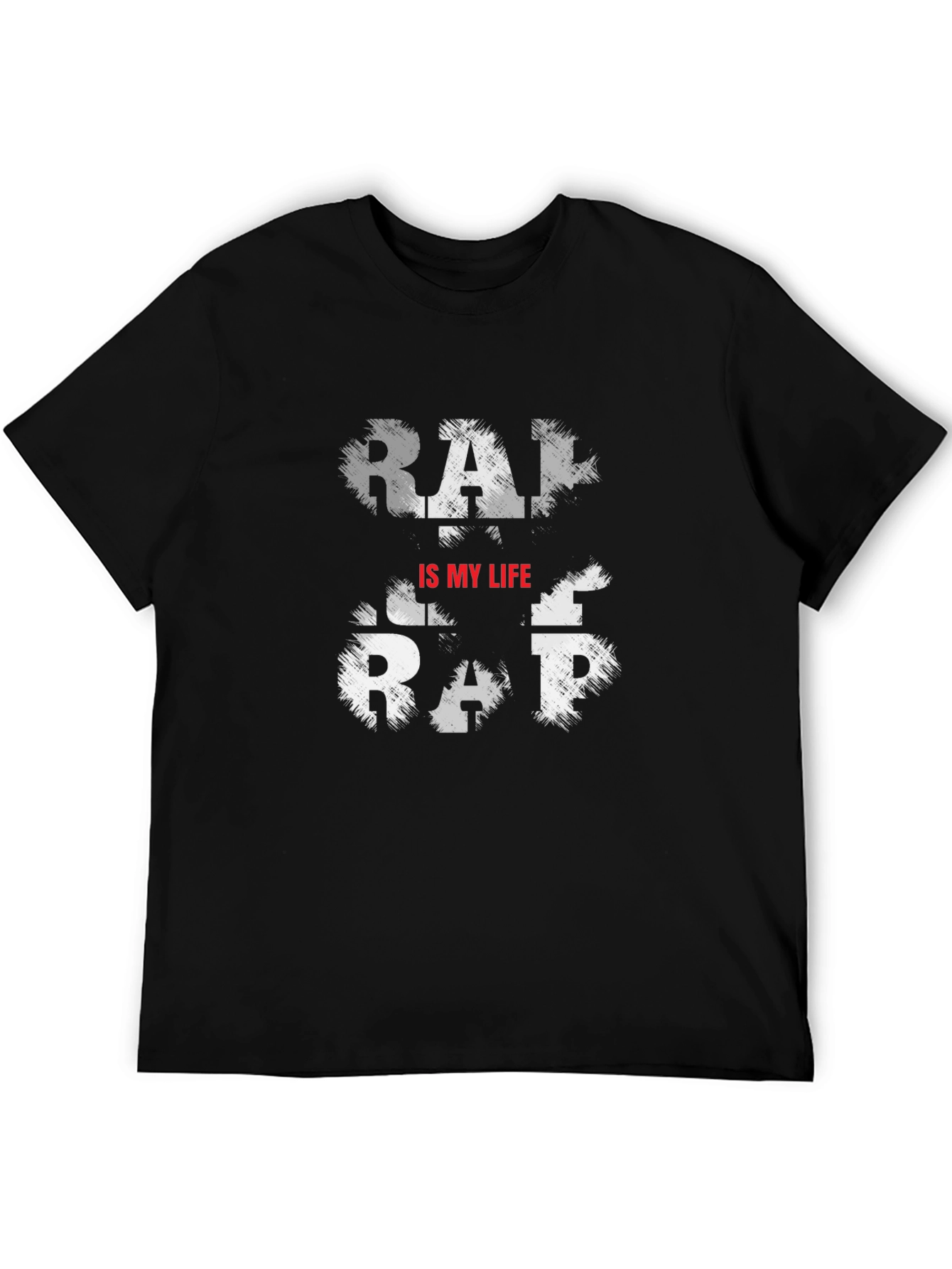 Rap is my Life Mens Black T-Shirt