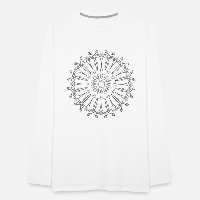 Circular pattern in form of mandala with flower