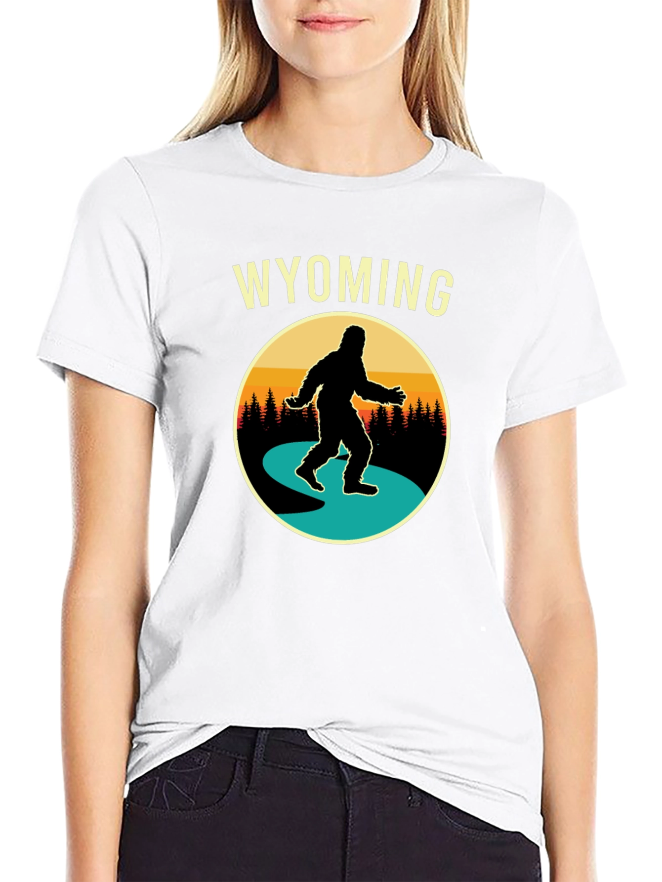 Wyoming Bigfoot T-Shirt - Sasquatch Adventure Tee