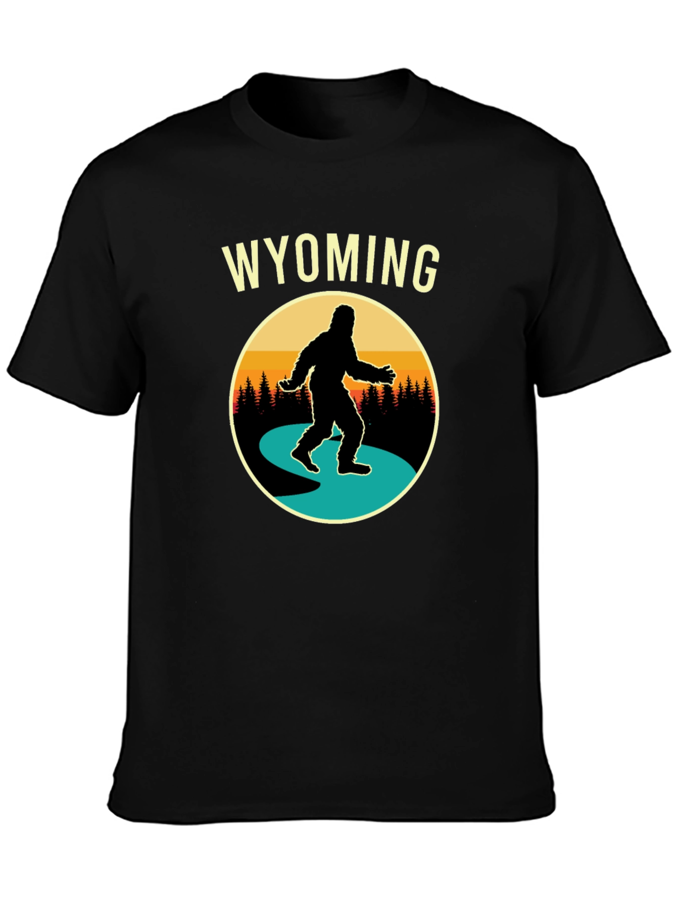 Wyoming Bigfoot T-Shirt - Sasquatch Adventure Tee