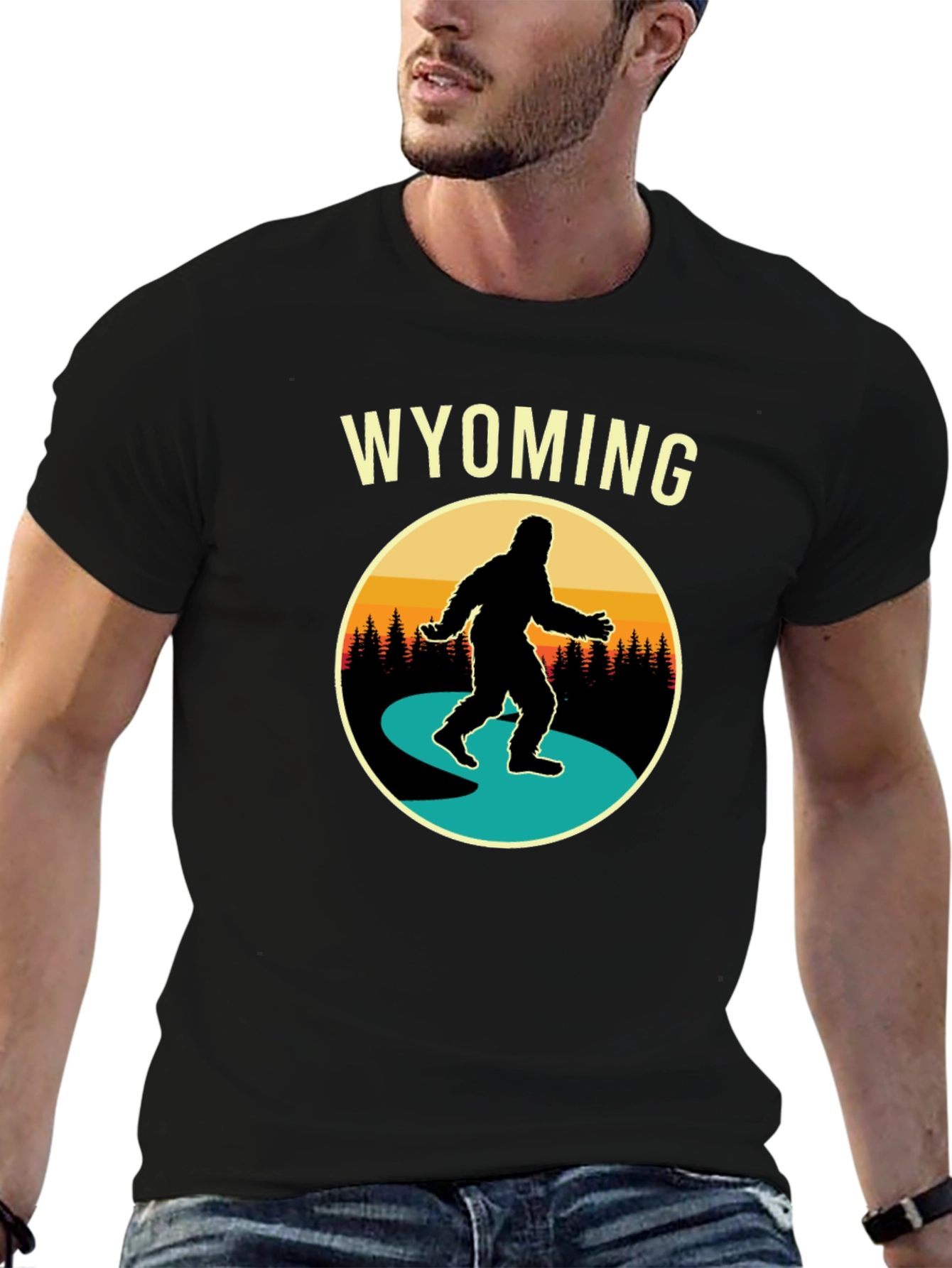 Wyoming Bigfoot T-Shirt - Sasquatch Adventure Tee