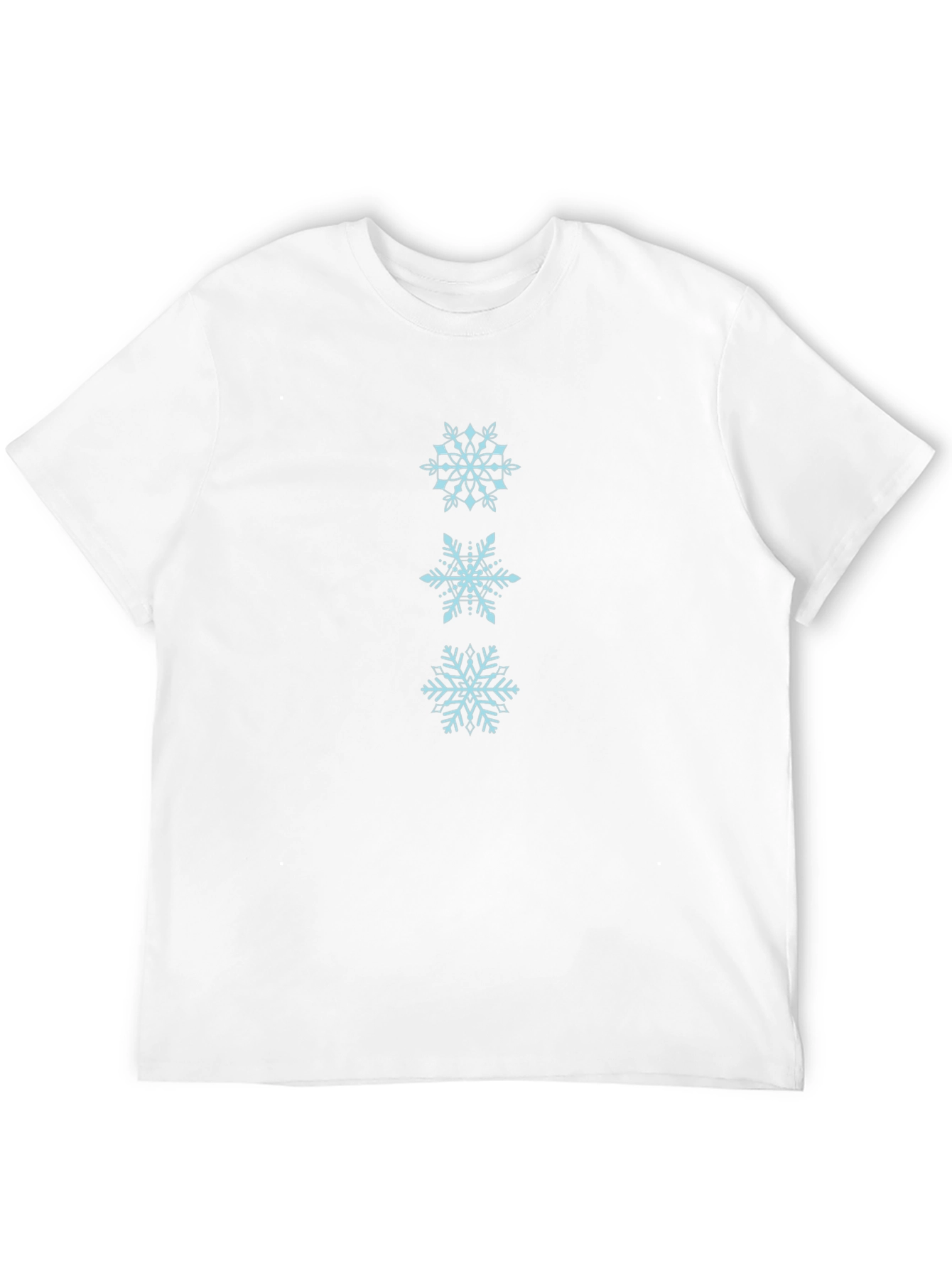 Snowflake Graphic Tee - Black Cotton T-Shirt