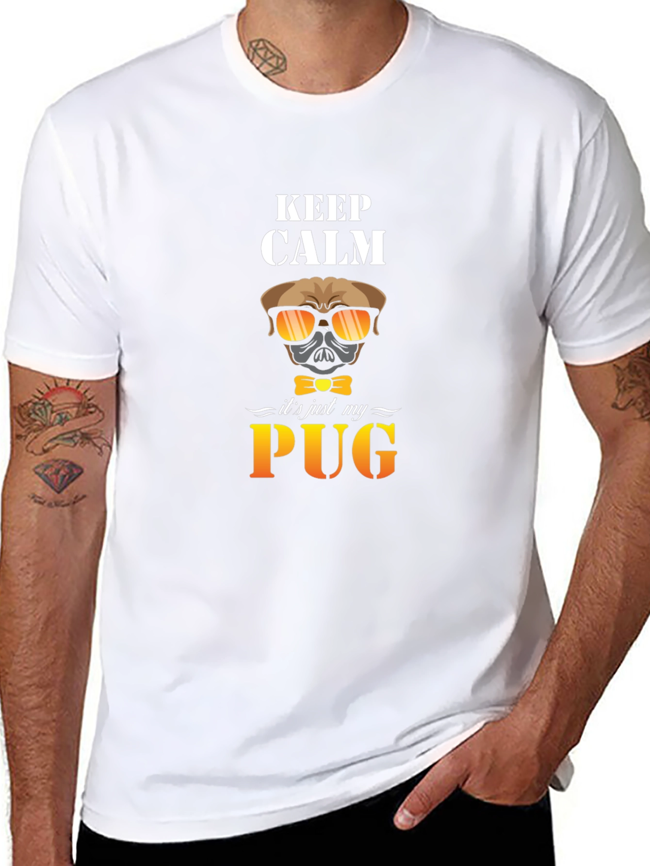 Keep Calm Its Just My Pug T-Shirt Black