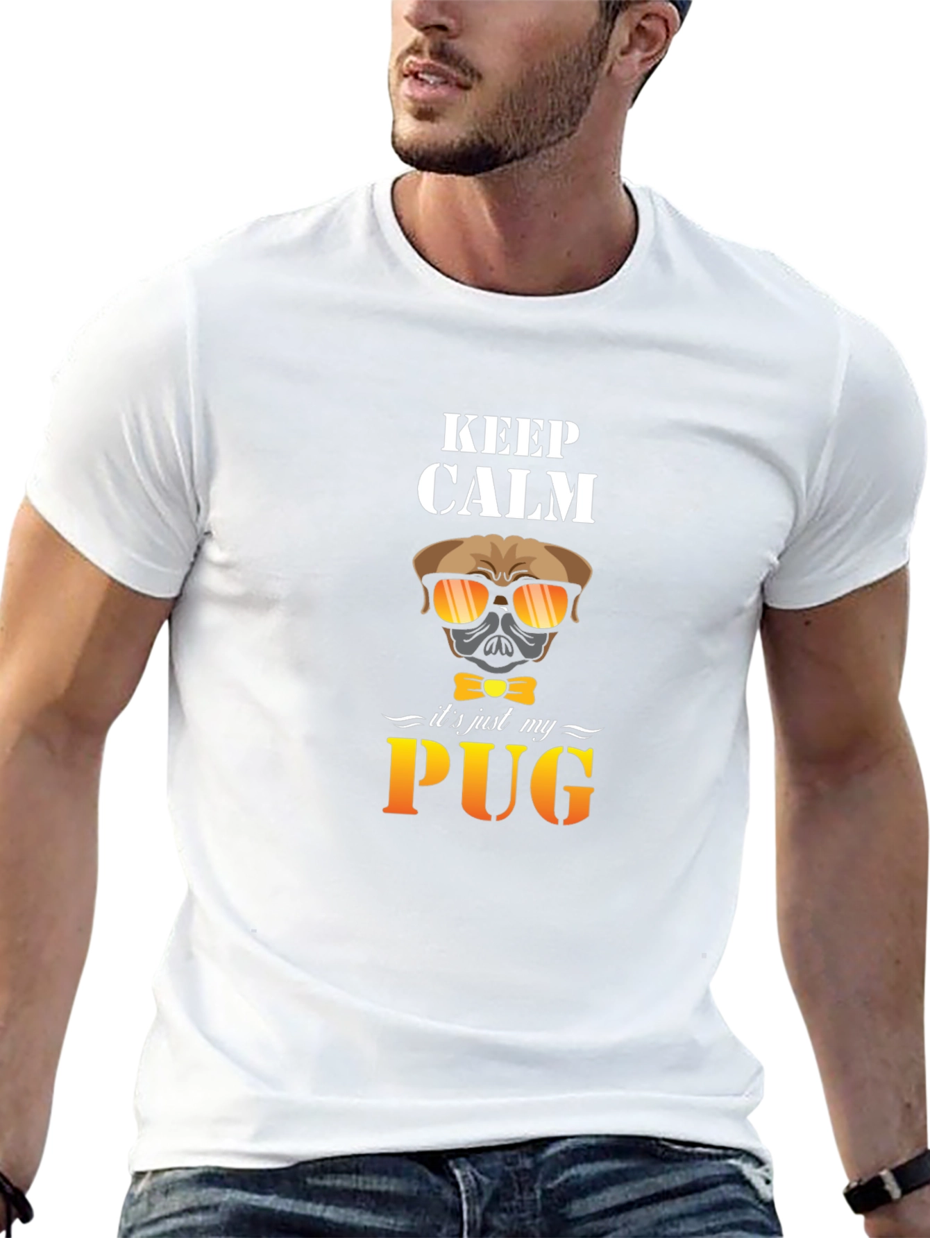 Keep Calm Its Just My Pug T-Shirt Black