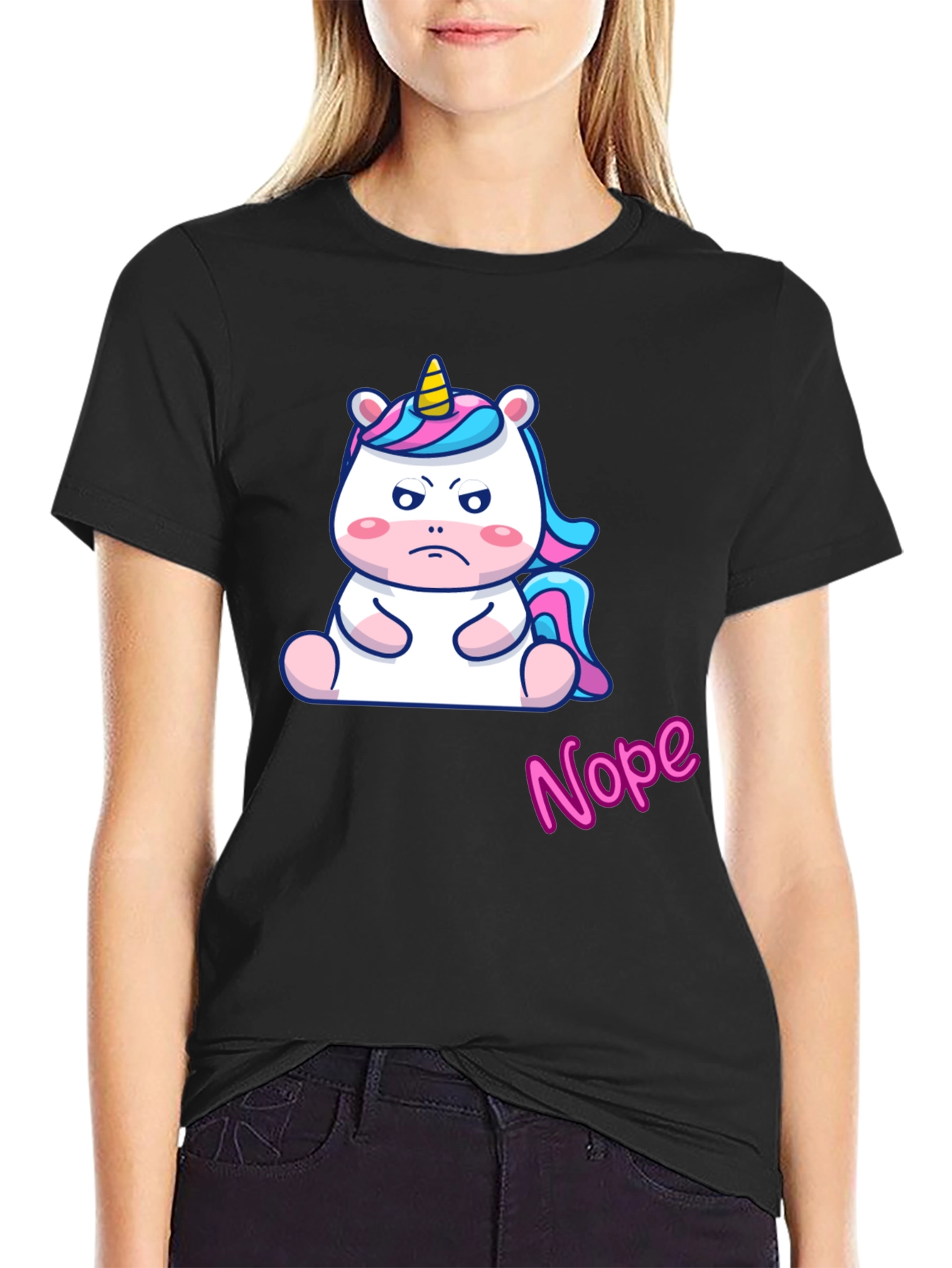 Grumpy Unicorn Nope T-Shirt
