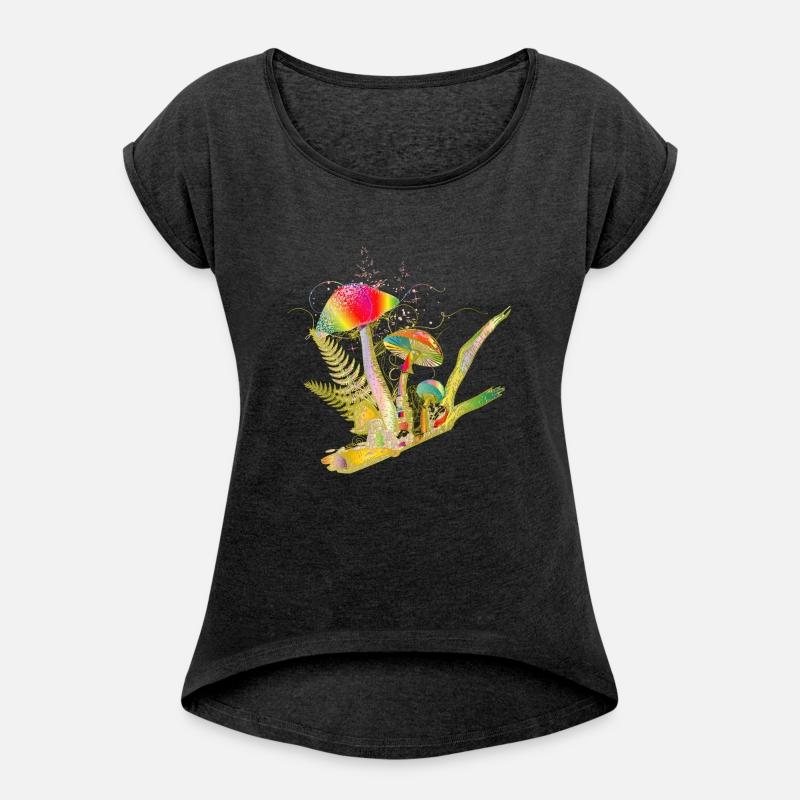 colorful composition forest mushrooms and grass