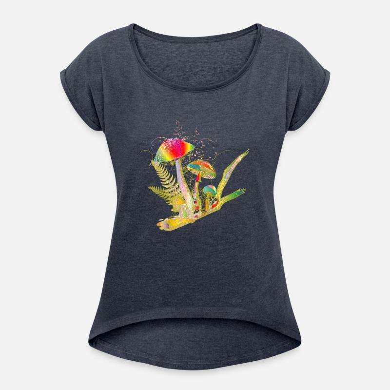 colorful composition forest mushrooms and grass