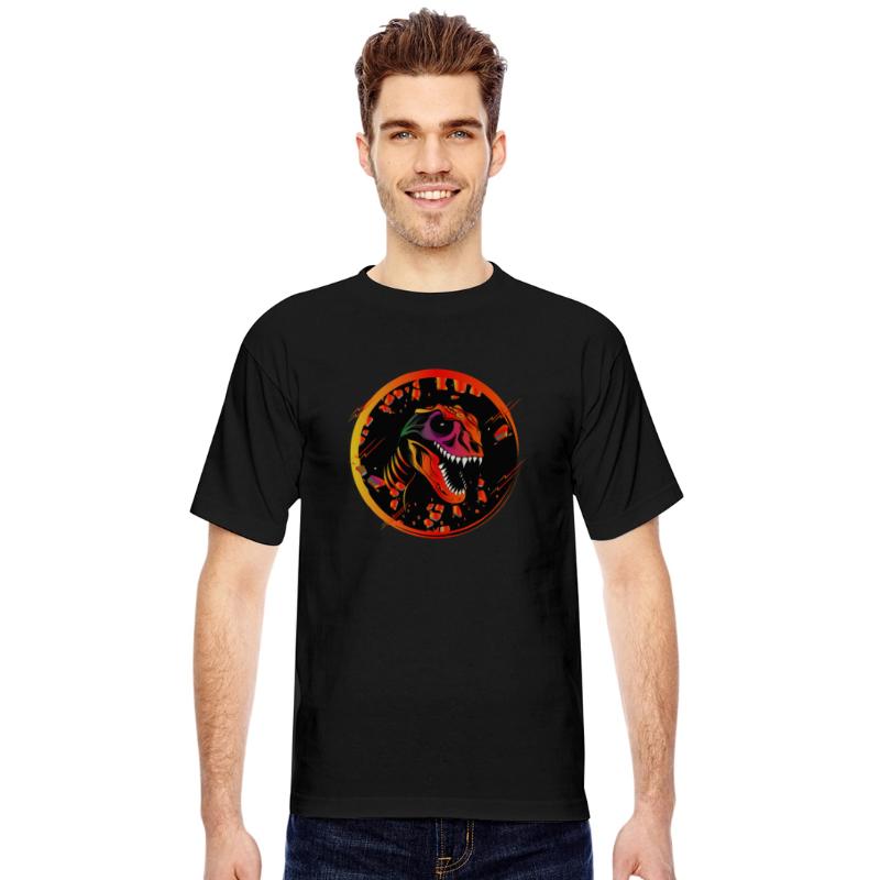 colorful dinosaur skull Tyrannosaurus Rex head