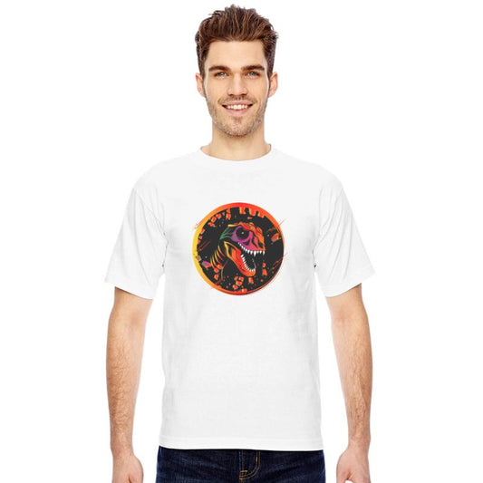 colorful dinosaur skull Tyrannosaurus Rex head