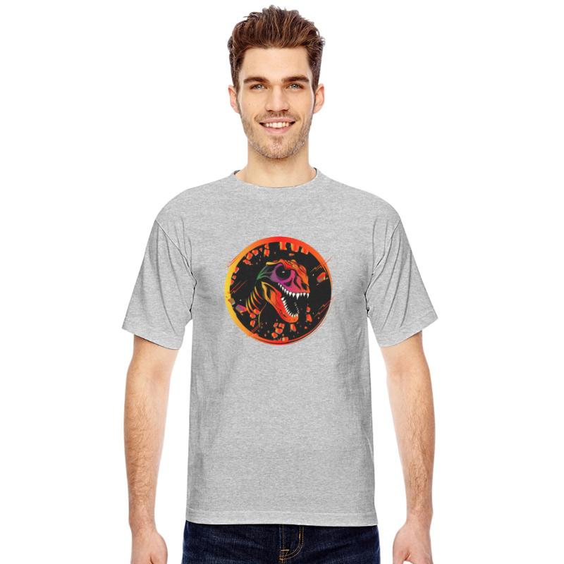 colorful dinosaur skull Tyrannosaurus Rex head