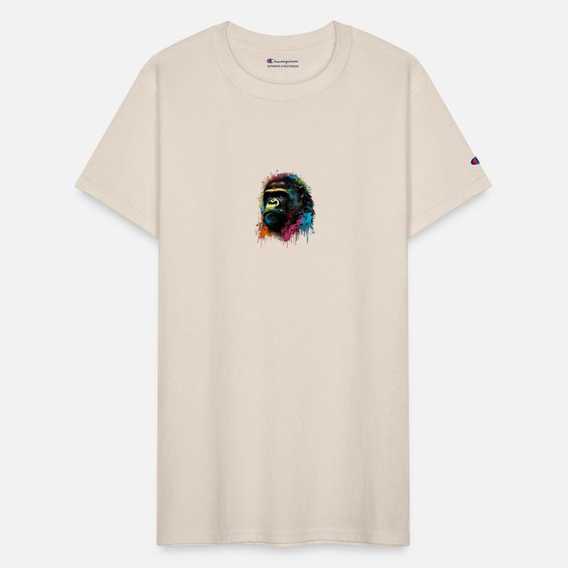 Colorful Gorilla Splash Art Expression