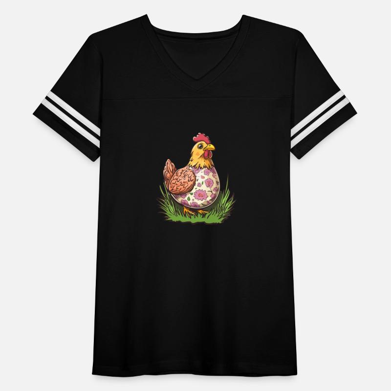 Colorful Hen Spring Motif Easter