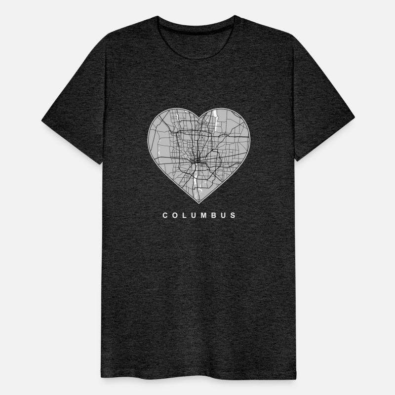 Columbus Ohio City Map Heart Love Columbus Oh