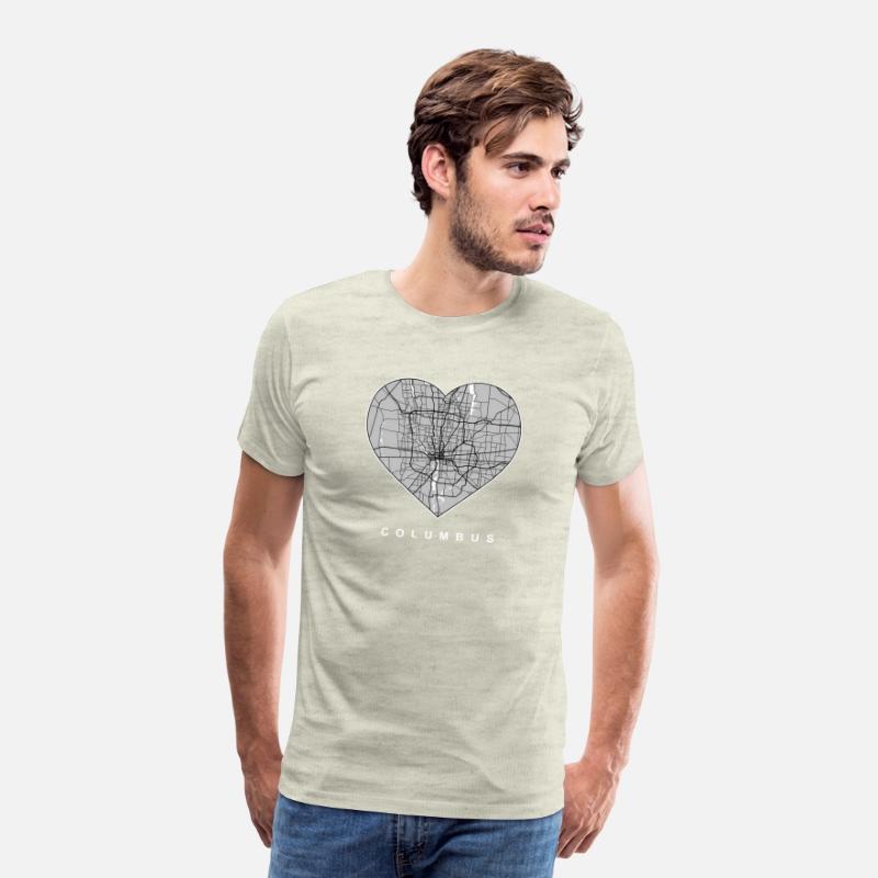 Columbus Ohio City Map Heart Love Columbus Oh
