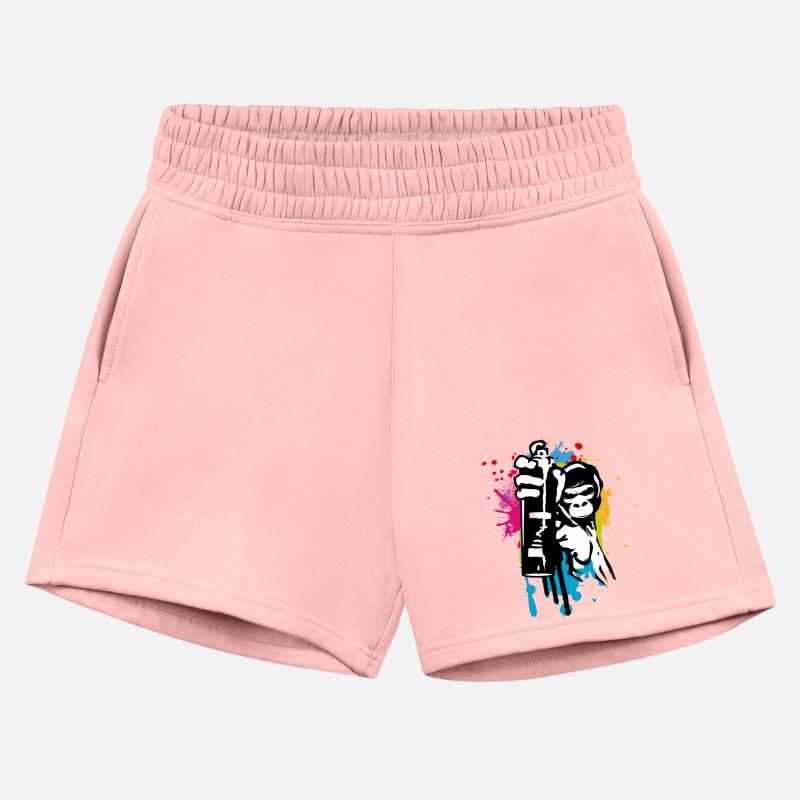 cool street art gorilla sprayer in graffiti style