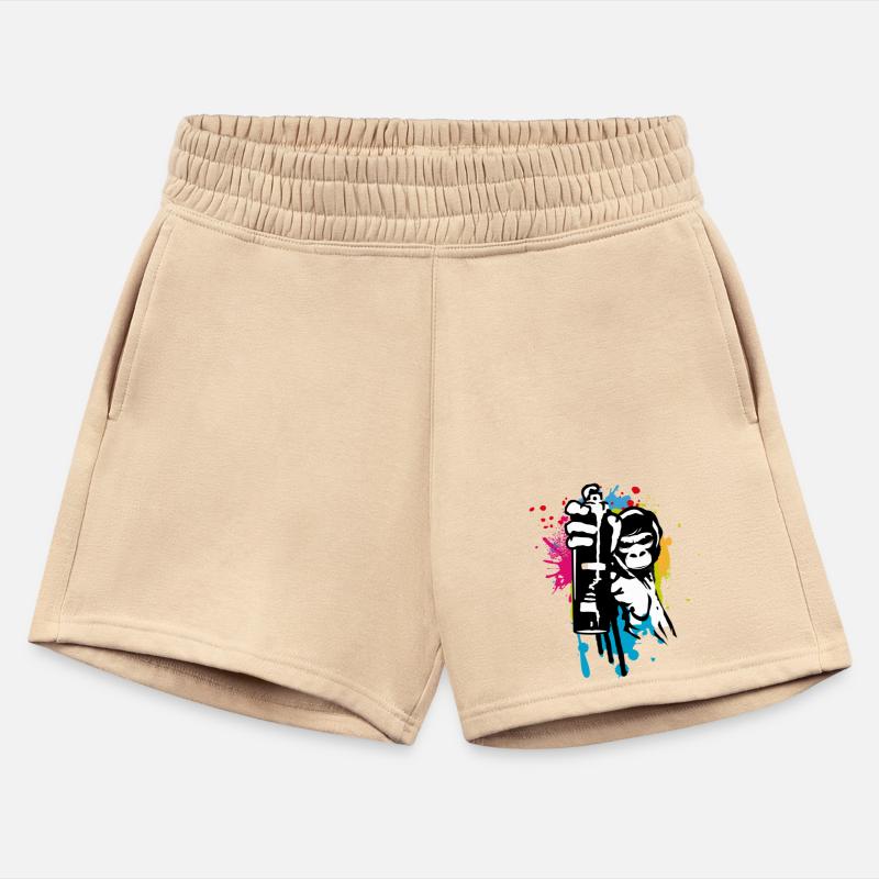 cool street art gorilla sprayer in graffiti style