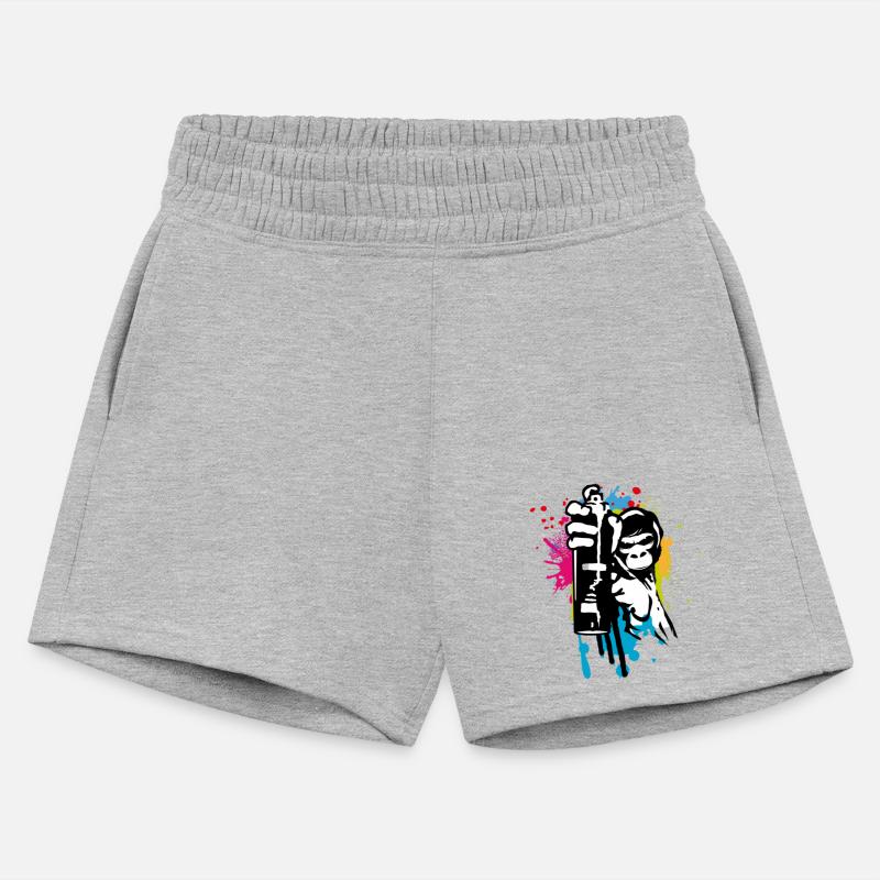 cool street art gorilla sprayer in graffiti style