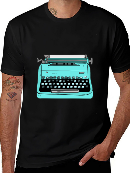 Vintage Typewriter Graphic Tee - Retro Writer T-Shirt