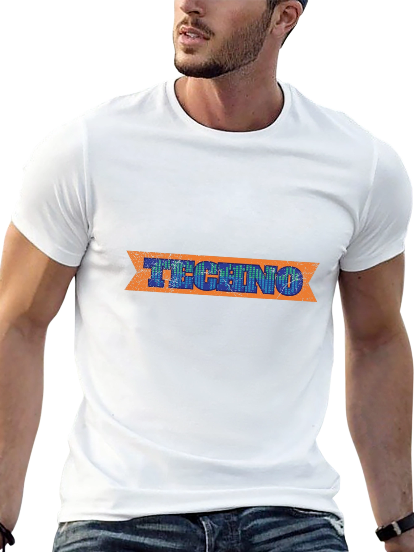 Techno Music Graphic T-Shirt - Retro Design