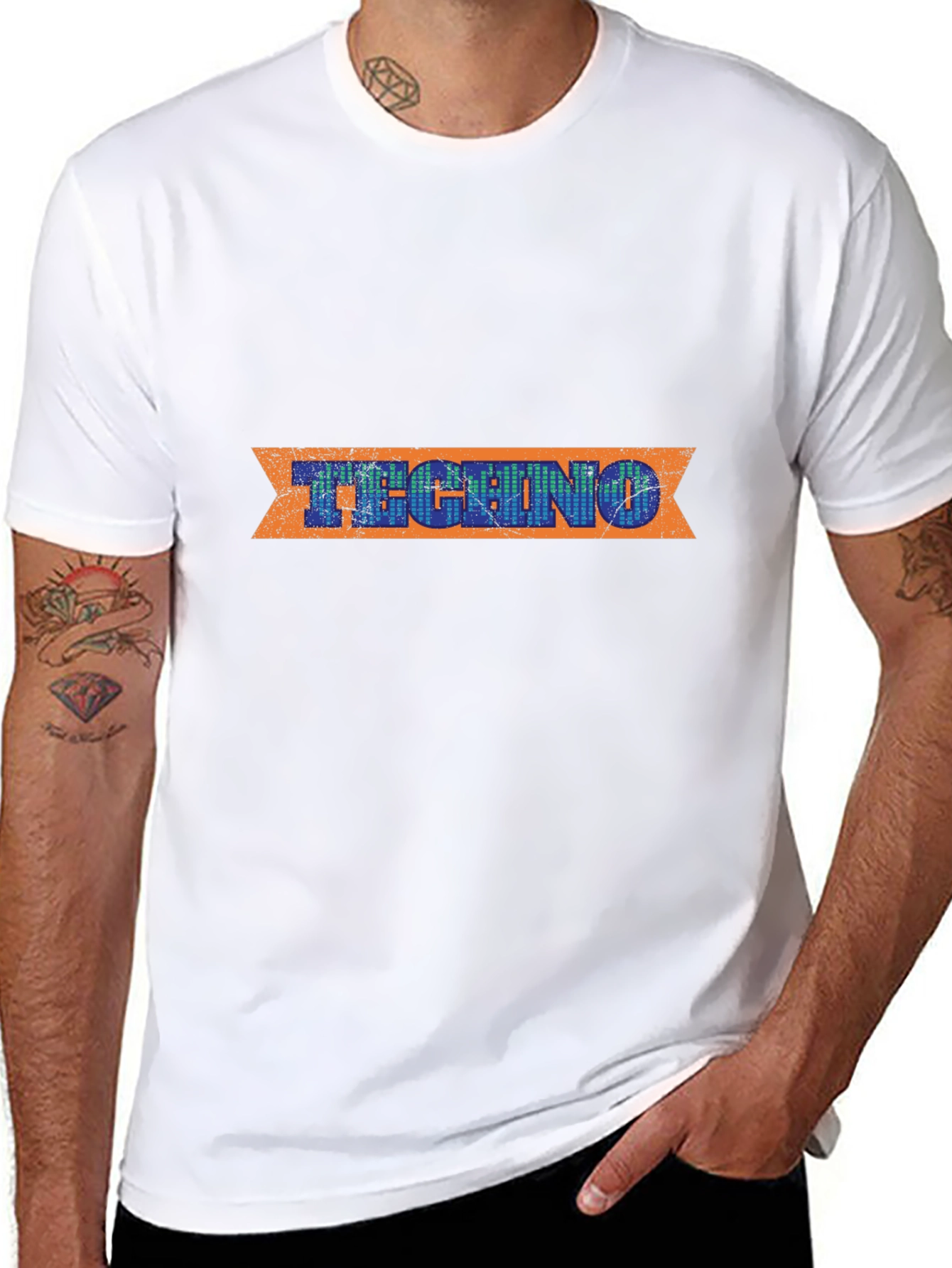 Techno Music Graphic T-Shirt - Retro Design