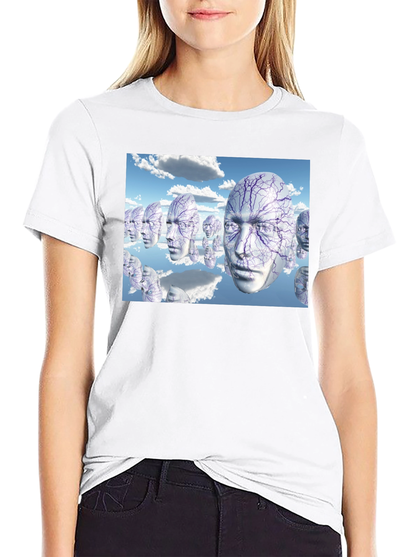 Surreal Faces T-Shirt - Unique Graphic Tee