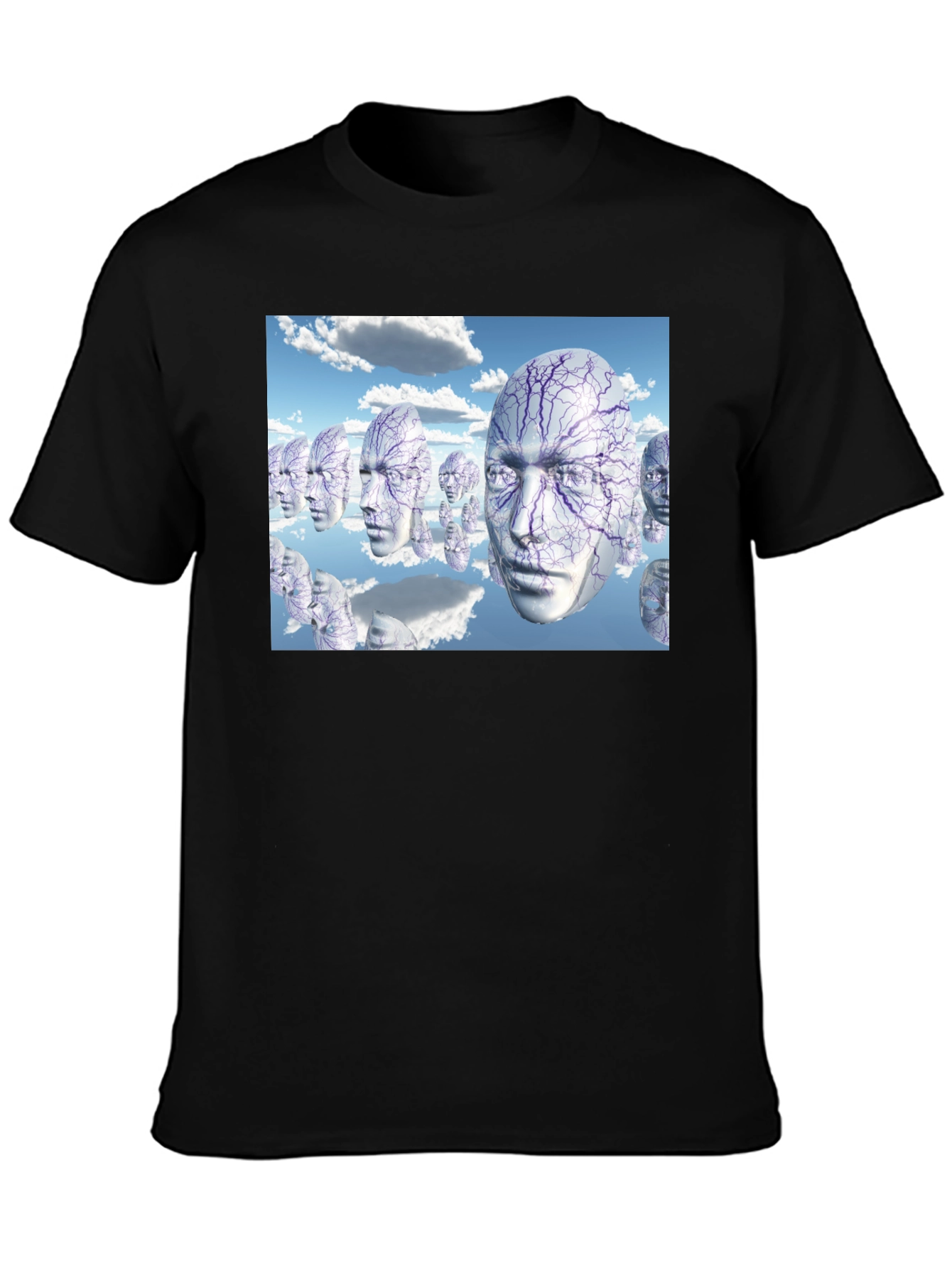 Surreal Faces T-Shirt - Unique Graphic Tee
