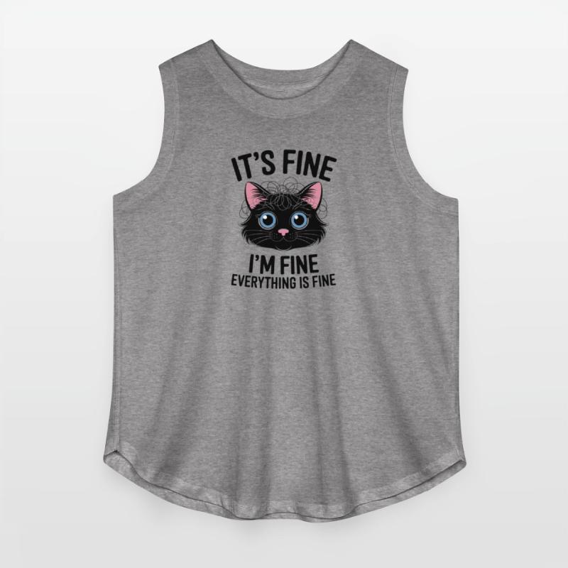 Cute black It's Fine I'm Fine Everything is Fine