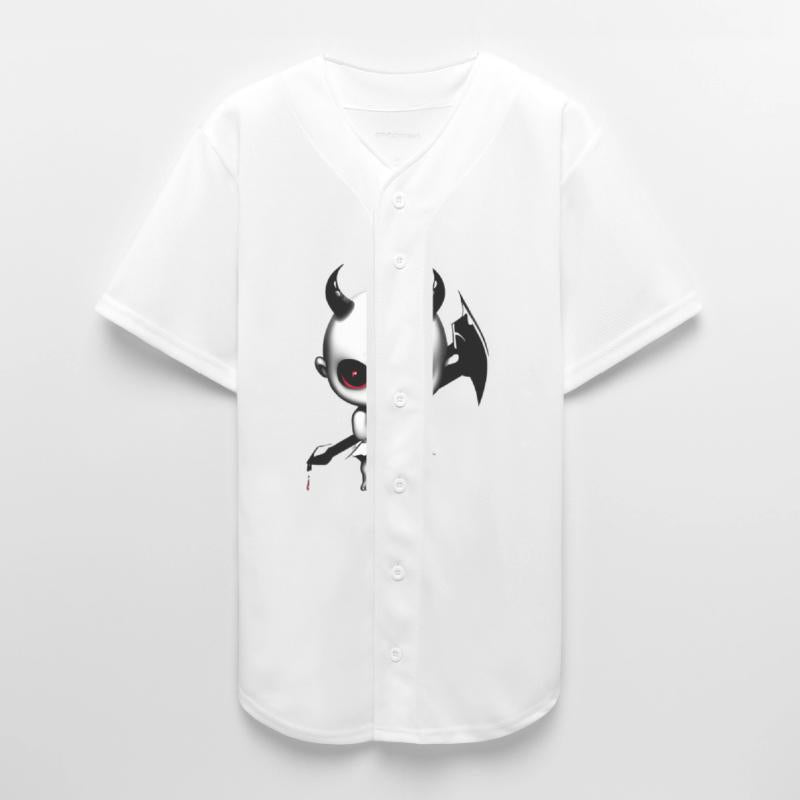 Cute Demon Baby with Horns and Bat Wings