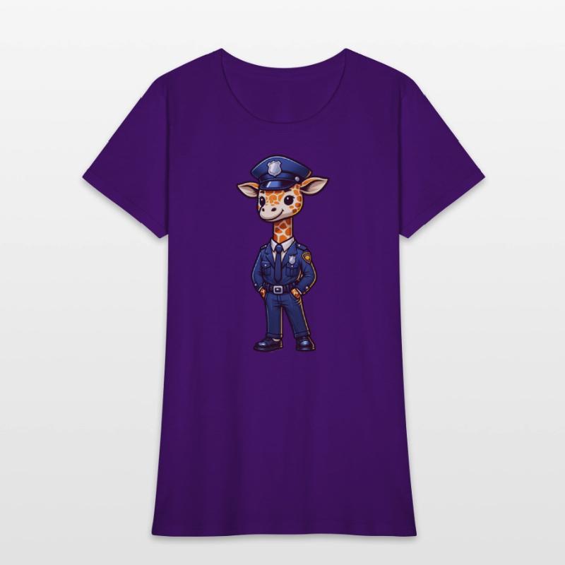 Cute Giraffe Police Officer