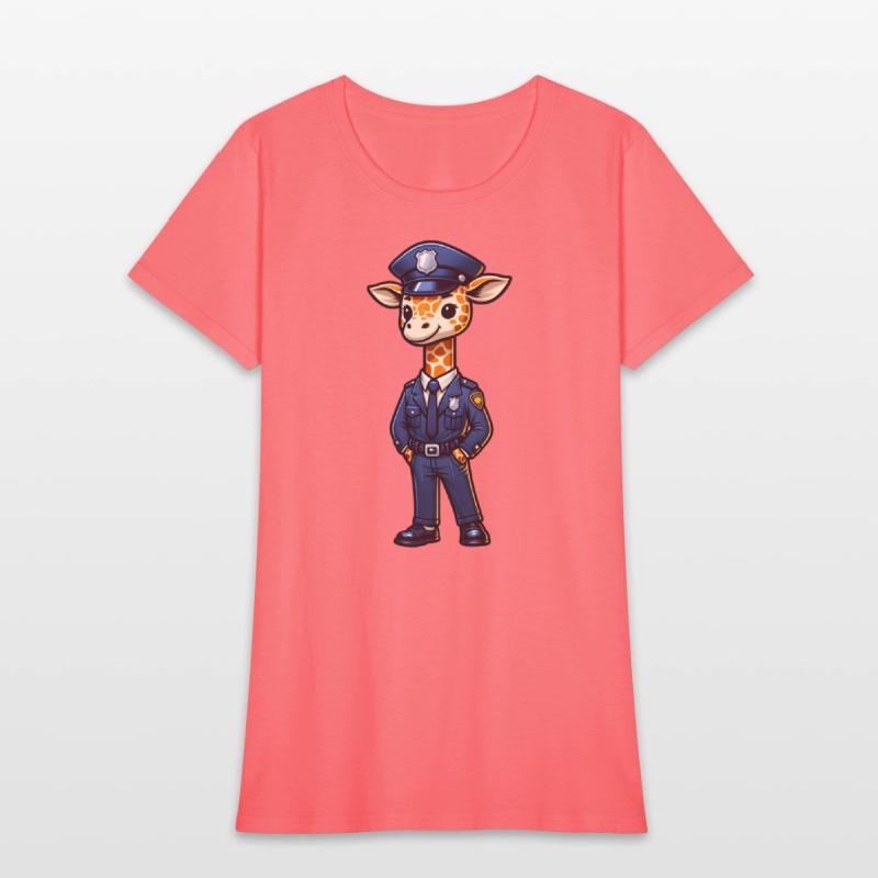 Cute Giraffe Police Officer