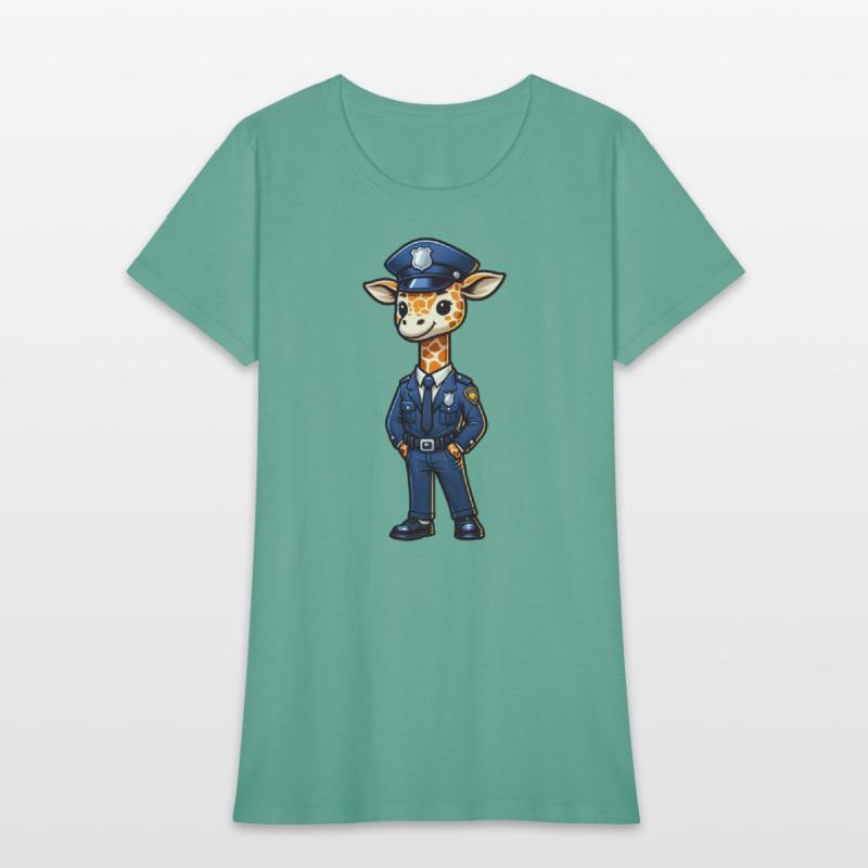 Cute Giraffe Police Officer