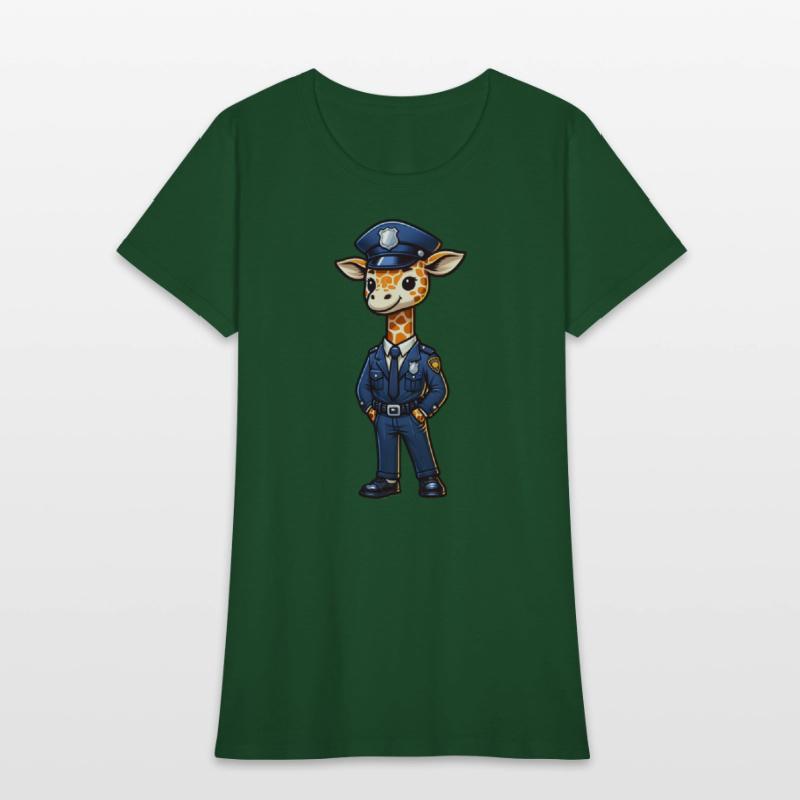 Cute Giraffe Police Officer