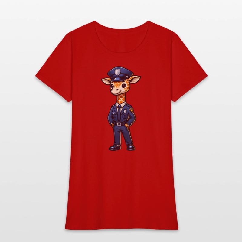 Cute Giraffe Police Officer