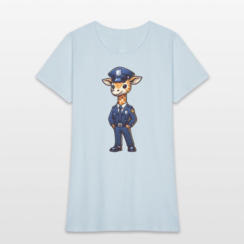 Cute Giraffe Police Officer