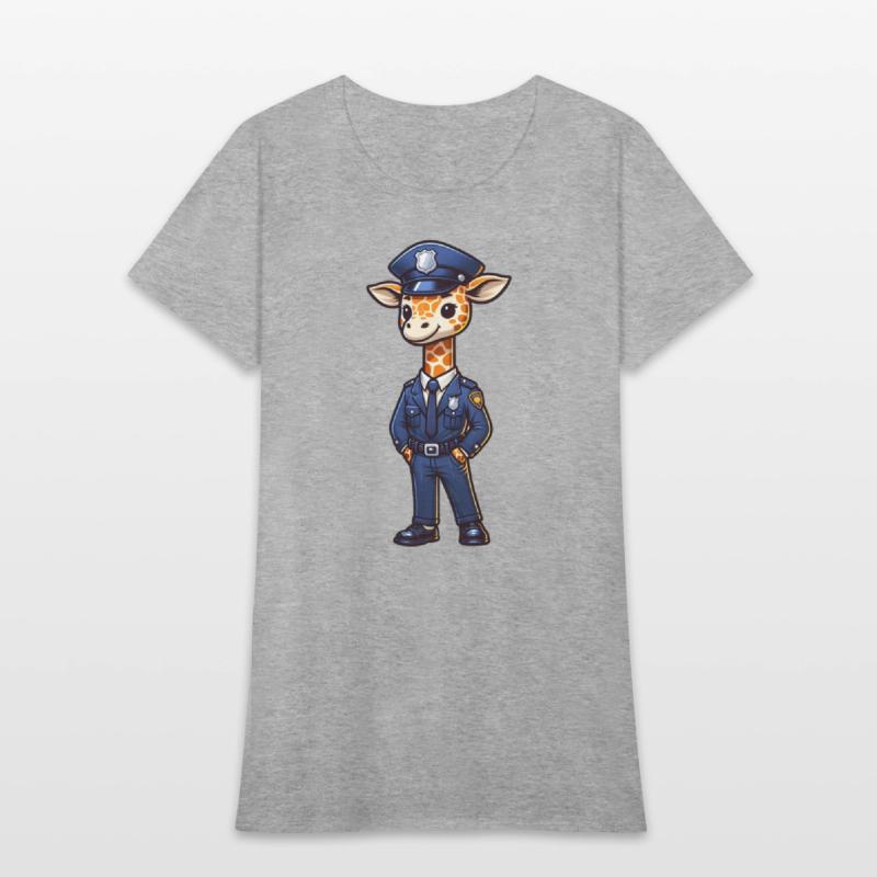 Cute Giraffe Police Officer