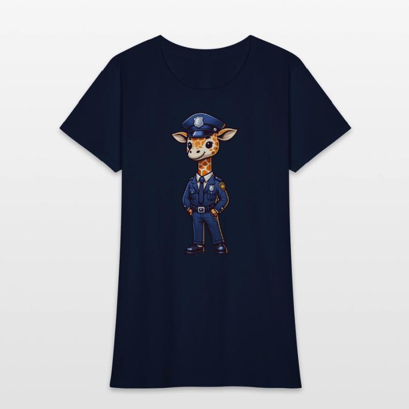 Cute Giraffe Police Officer