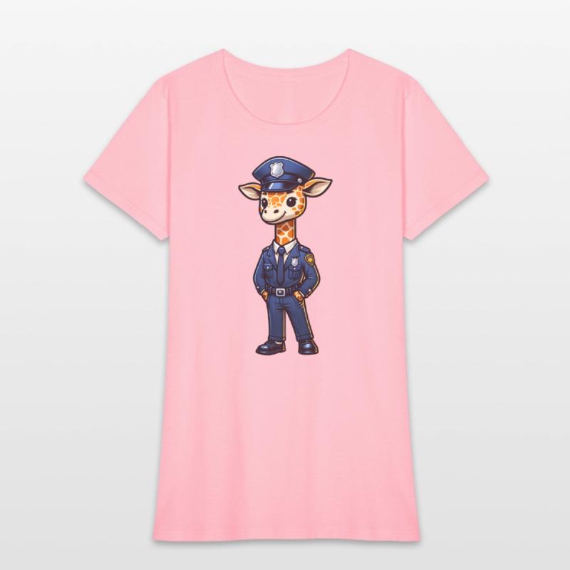 Cute Giraffe Police Officer