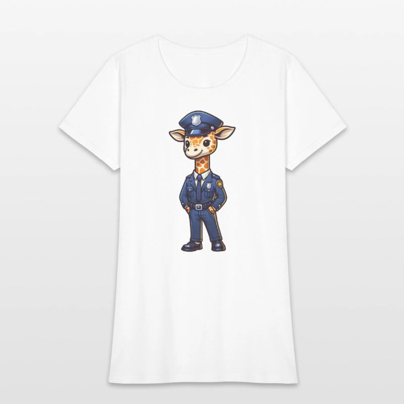 Cute Giraffe Police Officer