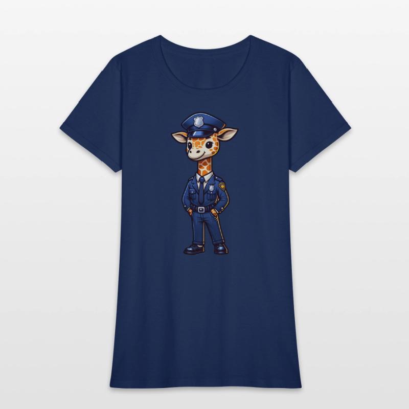 Cute Giraffe Police Officer