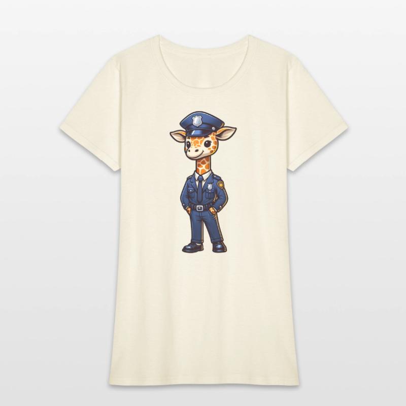 Cute Giraffe Police Officer