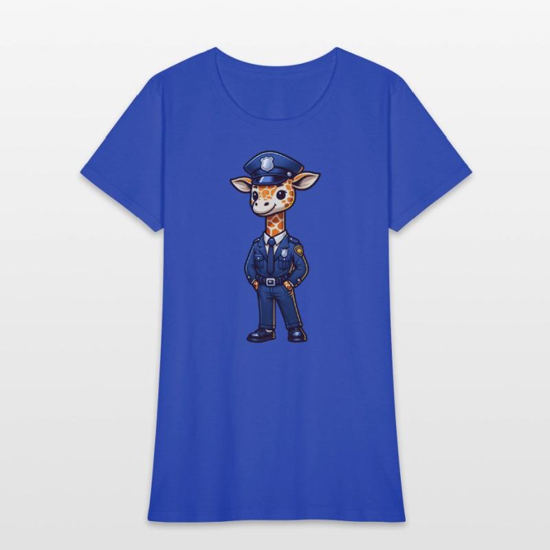 Cute Giraffe Police Officer