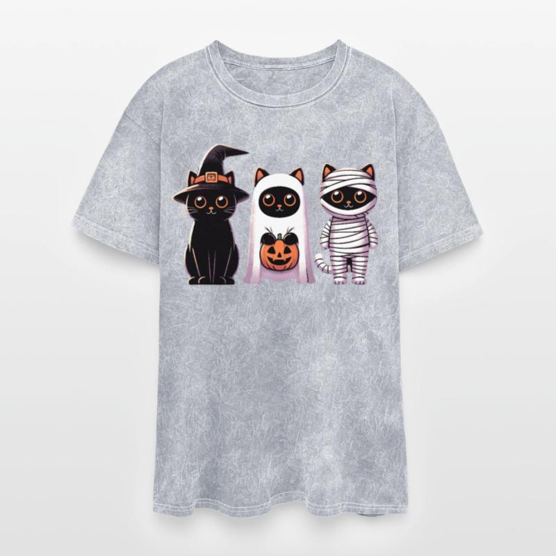 Cute Halloween Cat Trio Design