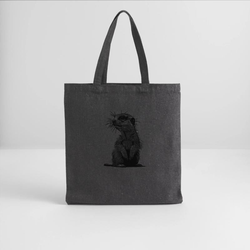 Cute Meerkat With Fur And Horizontal Stripes