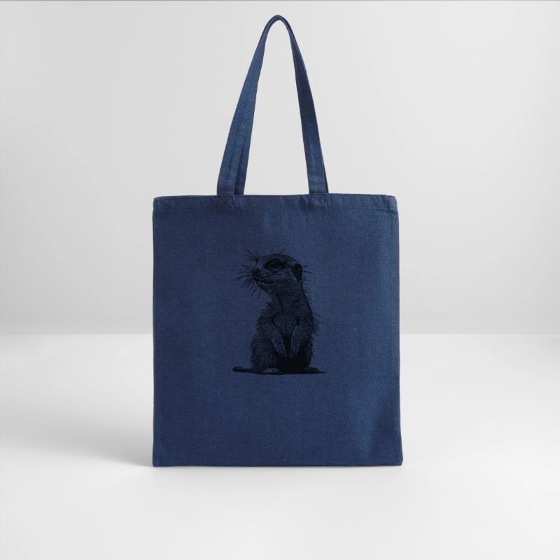 Cute Meerkat With Fur And Horizontal Stripes