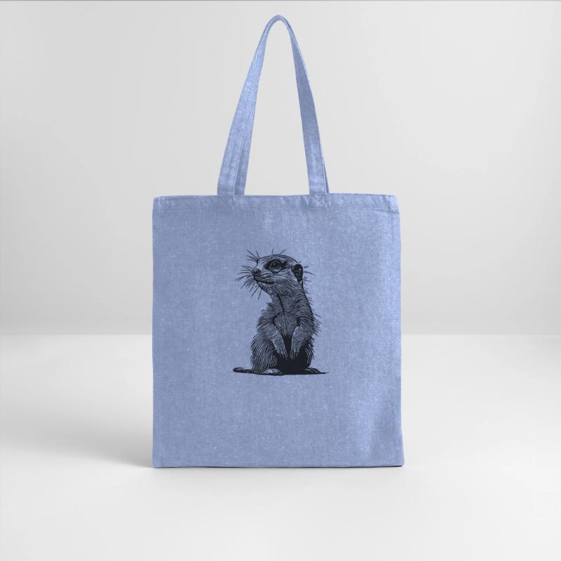 Cute Meerkat With Fur And Horizontal Stripes