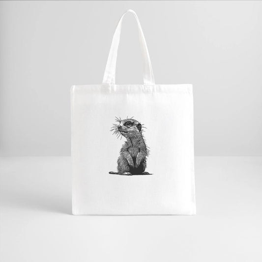 Cute Meerkat With Fur And Horizontal Stripes