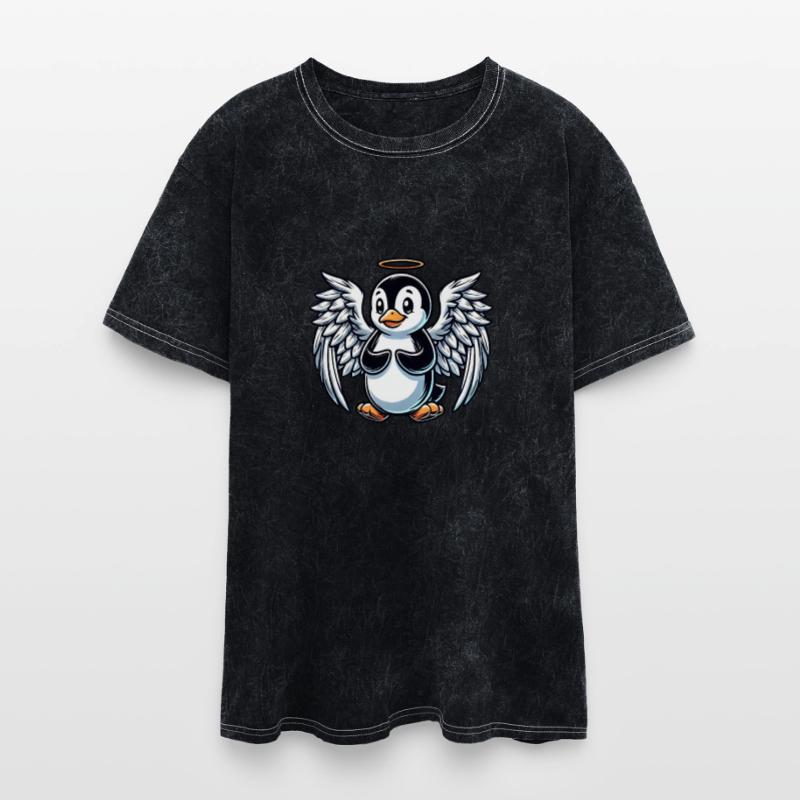 Cute Penguin Cartoon Angel Wings Halo
