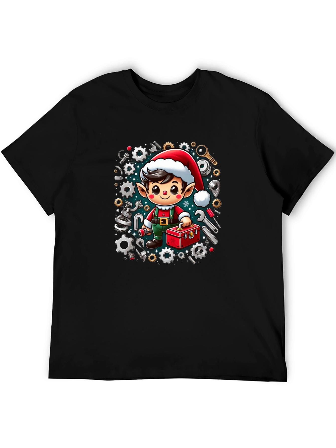 Christmas Mechanic Elf T-Shirt